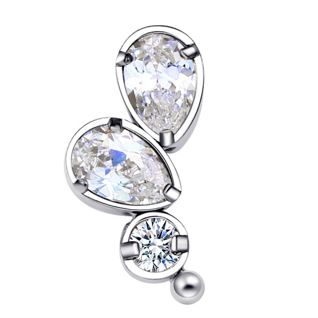 Titanium Zircon Stud Earrings