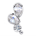 Titanium Zircon Stud Earrings