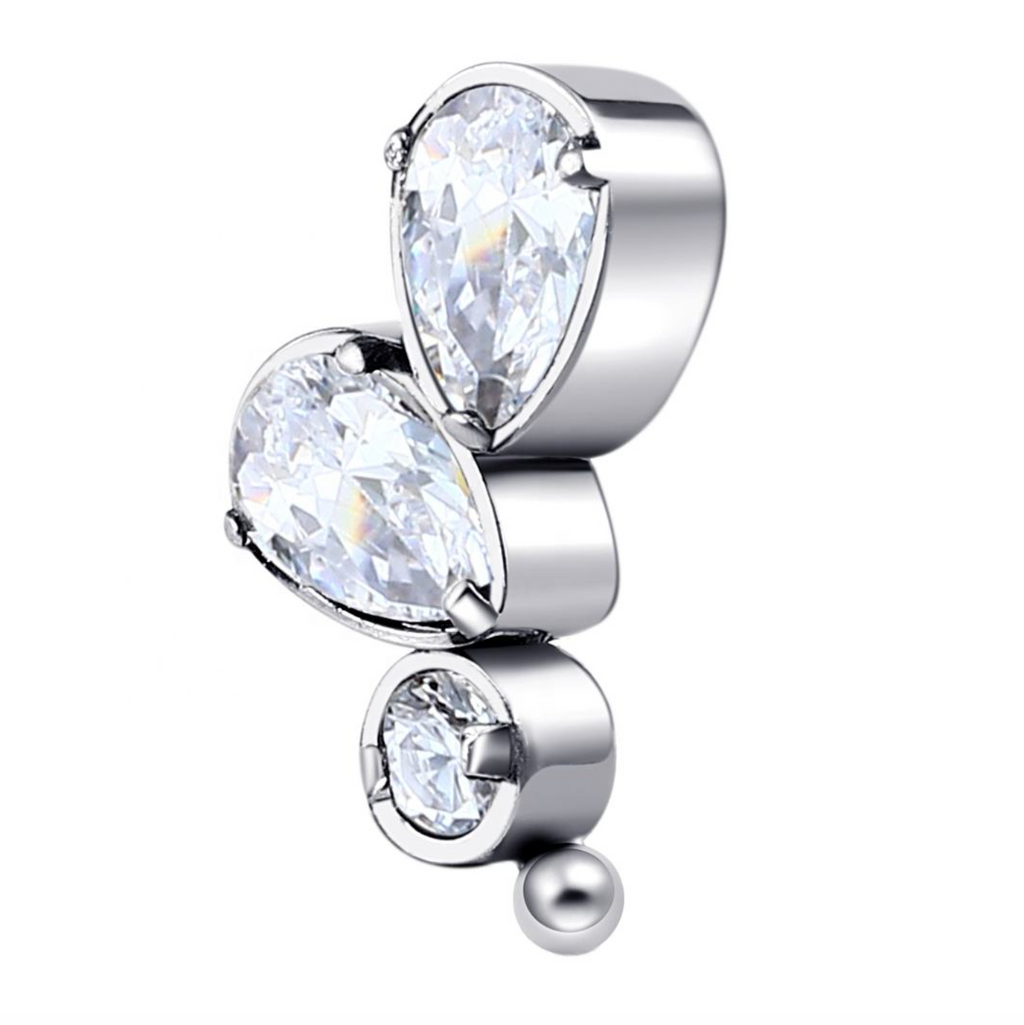 Titanium Zircon Stud Earrings