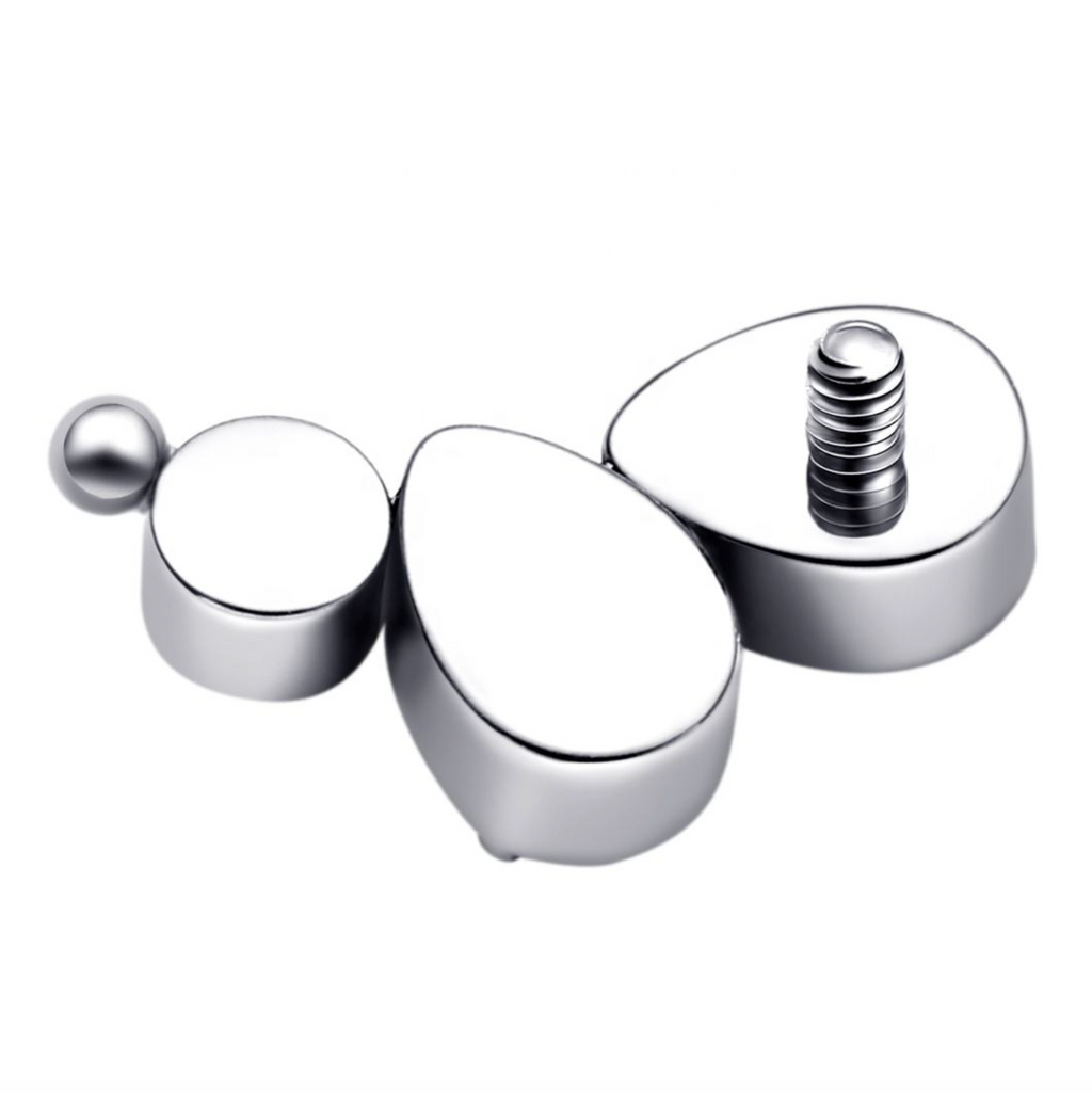 Titanium Zircon Stud Earrings
