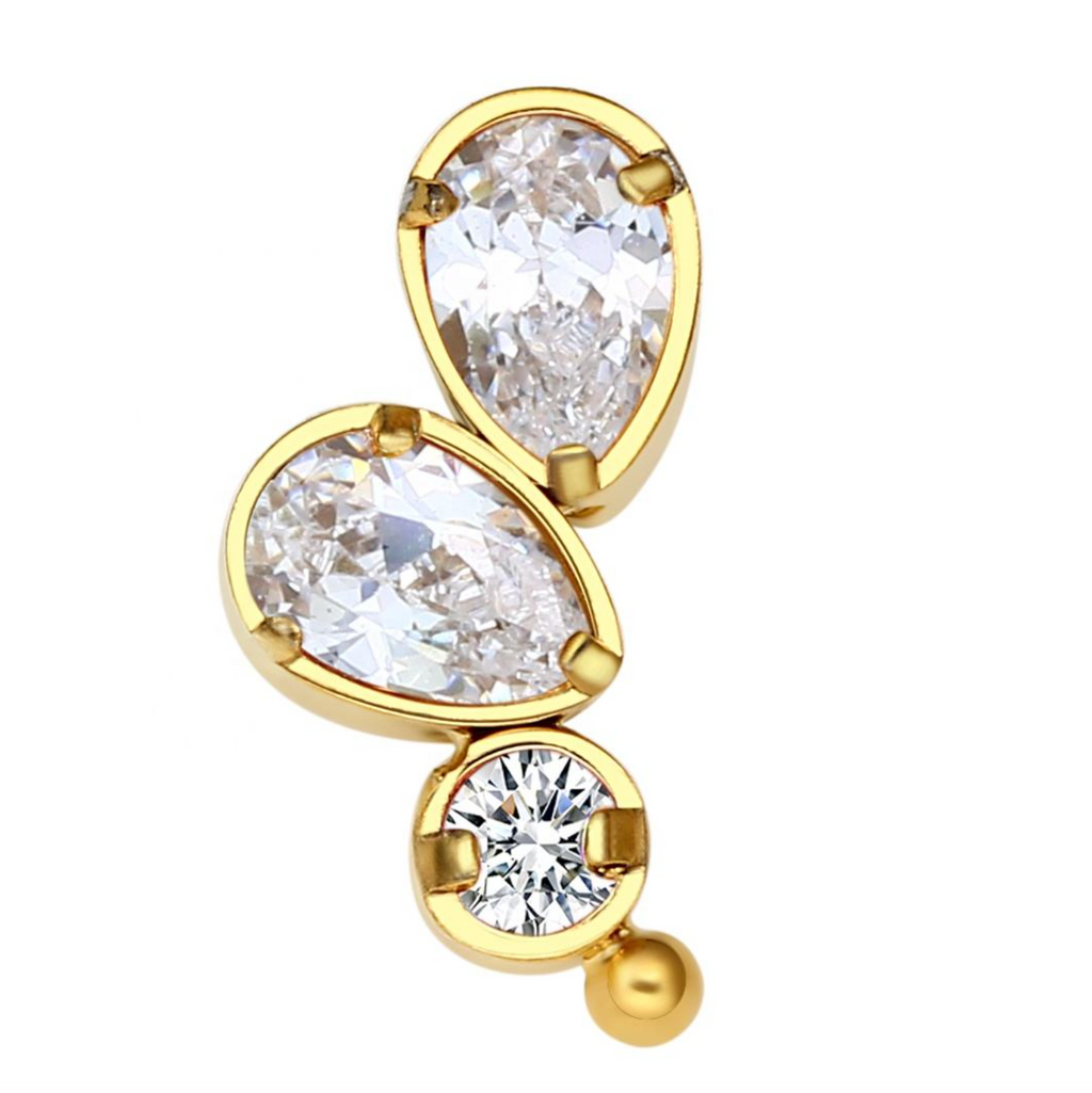 Titanium Zircon Stud Earrings