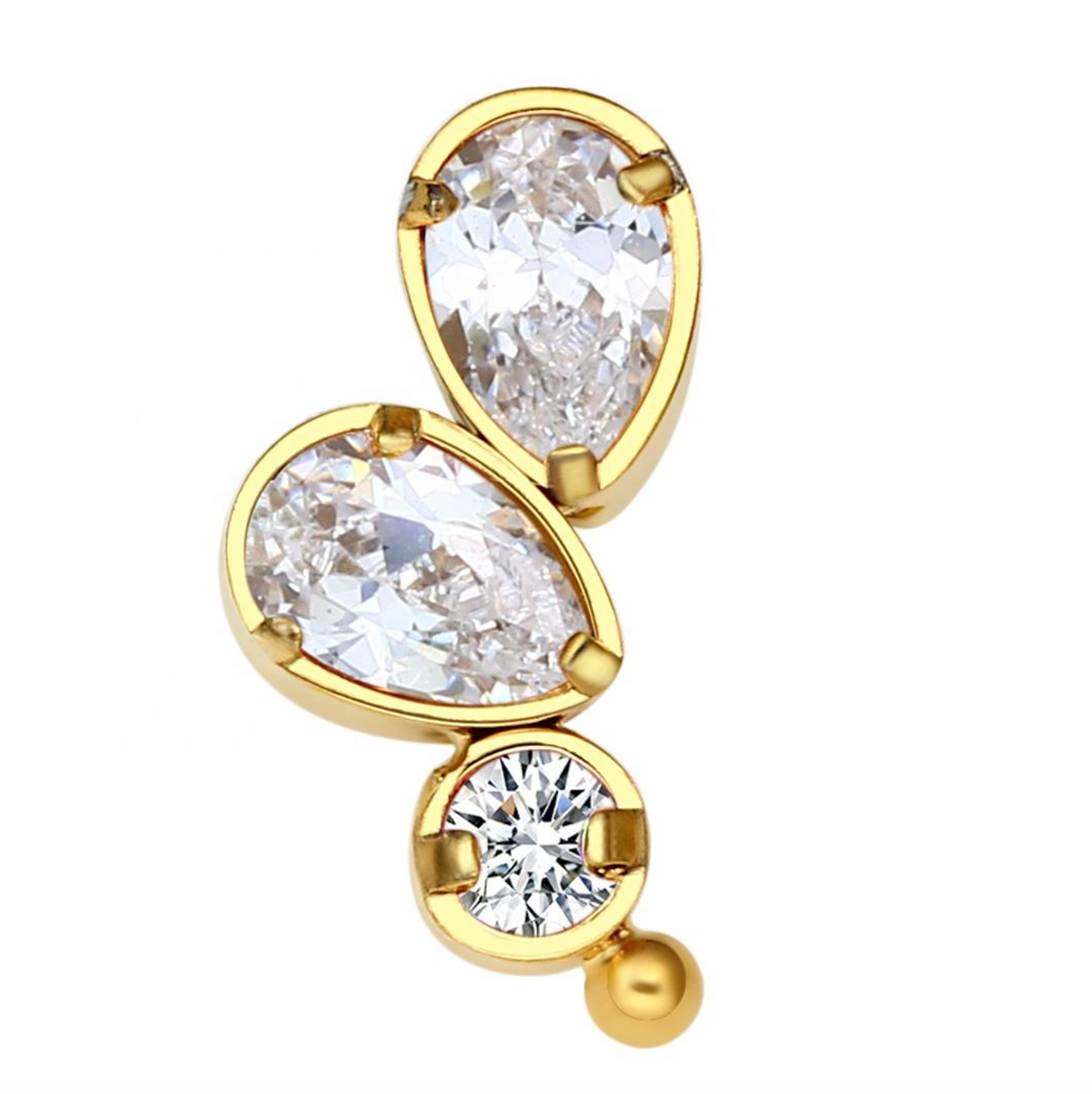 Titanium Zircon Stud Earrings