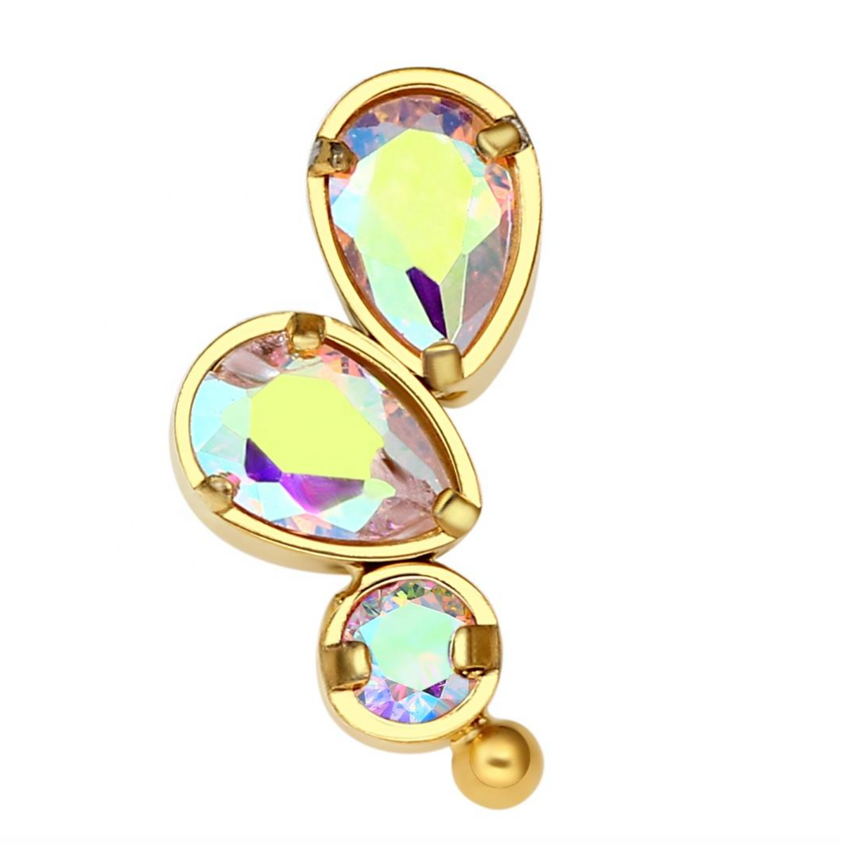 Titanium Zircon Stud Earrings