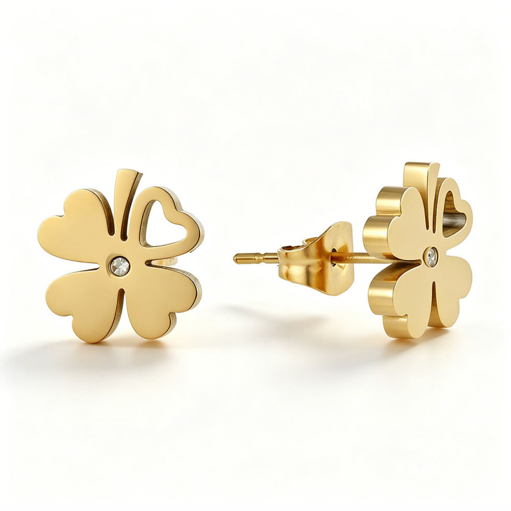 18K Gold-Plated Lucky Clover Earrings