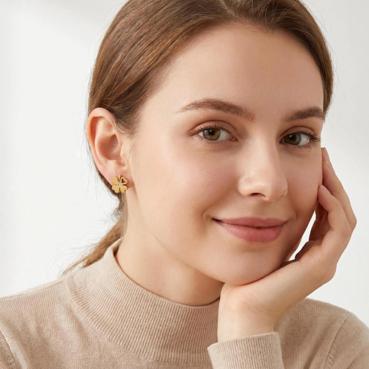 18K Gold-Plated Lucky Clover Earrings