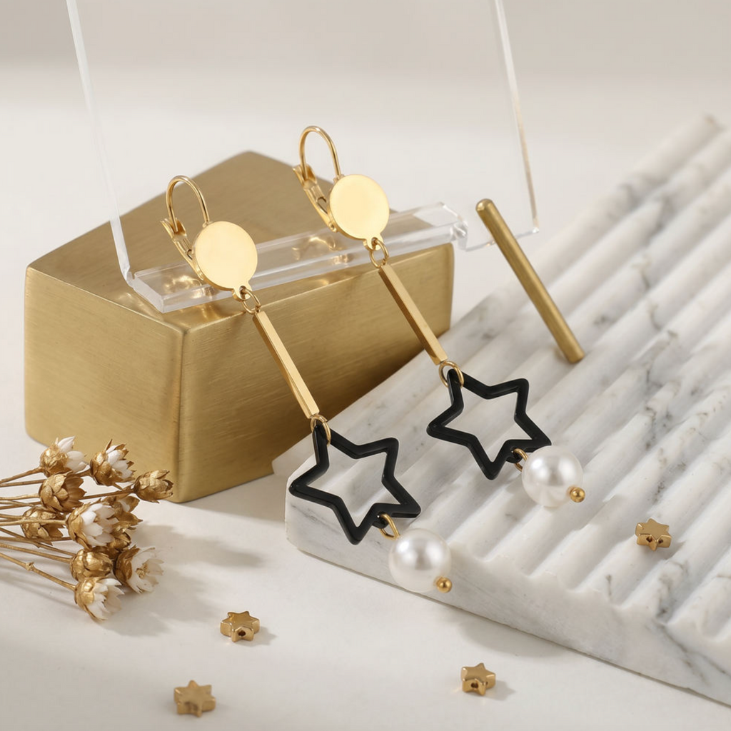 Star Dangle Earrings